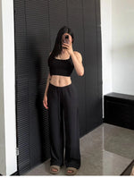 Ctenkevet-High Waist Wide-Leg Yoga Joggers for Women, Female Casual Tracksuit Bottoms, Straight Outdoor Baggy Sweatpants, Autumn