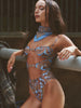 Bandeau Cut-out Swimsuit Women One Piece Swimwear With Headscarf Luxury Lady Bathing Suit Fashion Mujer Beachwear Female Outfit