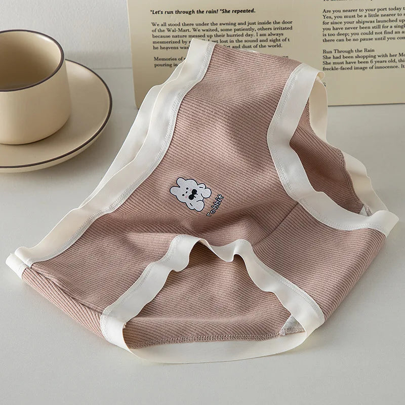 Woman Briefs Cotton Cartoon Printed Comfort Panties Female Underwear Triangle Pants Female Panties Solid Underwear