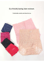1pcs High-Rise Sexy Lace Briefs Comfortable Stretchy Semi Sheer French-Cut Panties Women's Underwear Breathable Lingerie S-3XL