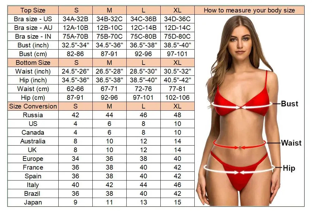 S - XL Cross Back Mini Micro Thong Bikini Female Swimsuit Women Swimwear Two-Pieces Bikini Set Bather Bathing Suit Swim V5022
