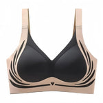 Women's V-Neck Seamless Push-Up Bra with Anti-Spill Design 4 Colors Anti-sagging Lift-up Bras Plus Size Comfort Lingerie M-4XL