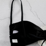 Sexy 3D Flower Micro Bikini 2024 Women Black White Patchwork Push Up Swimsuit Biquini Summer Bathing Suit Triangle Mini Swimwear
