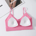 Women Seamless Bra Panties Set Push-Up Non-wire Bralette Low-Rise Briefs Sexy Lingerie Female Comfort Rib Sports Underwear Set