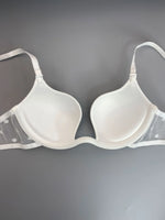 Polka Dot Mesh Sexy Push-Up Bra, Popular in Europe and America, Thin on Top and Thick on Bottom, Deep V Seductive Bra