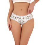 New Style Women Floral Print Seamless Panties Sheer Lace Color Block Briefs Low Rise Thin Triangle Underwear Sexy Intimate Wear