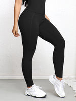 Super Soft Sports Leggings With Pockets For Women High Waisted Workout Yoga Running Push Up Gym Fitness Tight Pants Women's