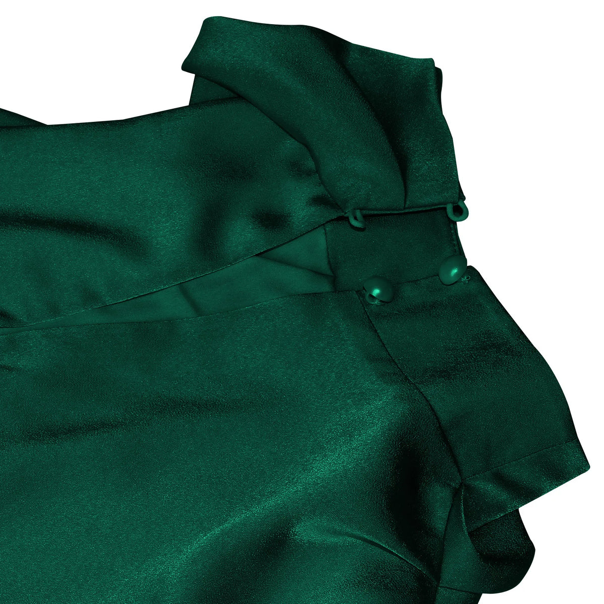 Foridol One Shoulder Turtleneck Tank Satin Women Party Dress Robe Zip Sleeveless Elegant Vintage Folds Women Clothing 2025