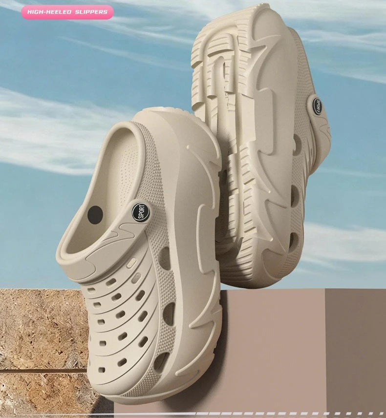 Thick Sole Fashion Clogs For Women Summer Platform Shoes Soft EVA Girls Indoor Street Slippers FemaleLeisure Wedges Sandals