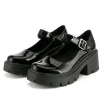 2026 Plus Size 44 Sweet Violet Mary Janes Pumps Gothic Black Red 6cm Square Heels Cute Lolita Platform Shoes Women