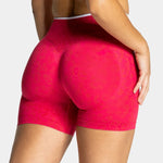 Women's Leopard Print Contrast Color Yoga Shorts | High Waist Gym Running Athletic Pants for Ladies