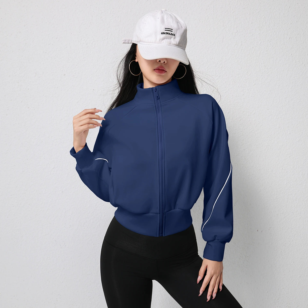 Fashion Winter Women Warm Loose Pocket Zipper Long Sleeves Sports Casual Outdoor Gym Women Jacket
