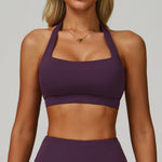 Woman Bra Gym Underwear Yoga Sport Bra Outdoor Jogging Hanging Neck Shoulder Strap Fitness Sports Bra Breathable Sexy Female Top