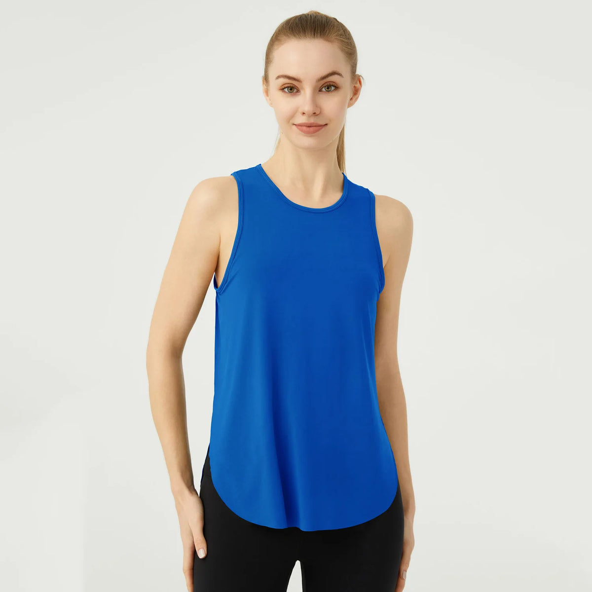 Women's Sleeveless Sports Top Quick Dry Running Fitness Yoga Vest Loose Fit Breathable Pilates Gym Cover Up Shirt
