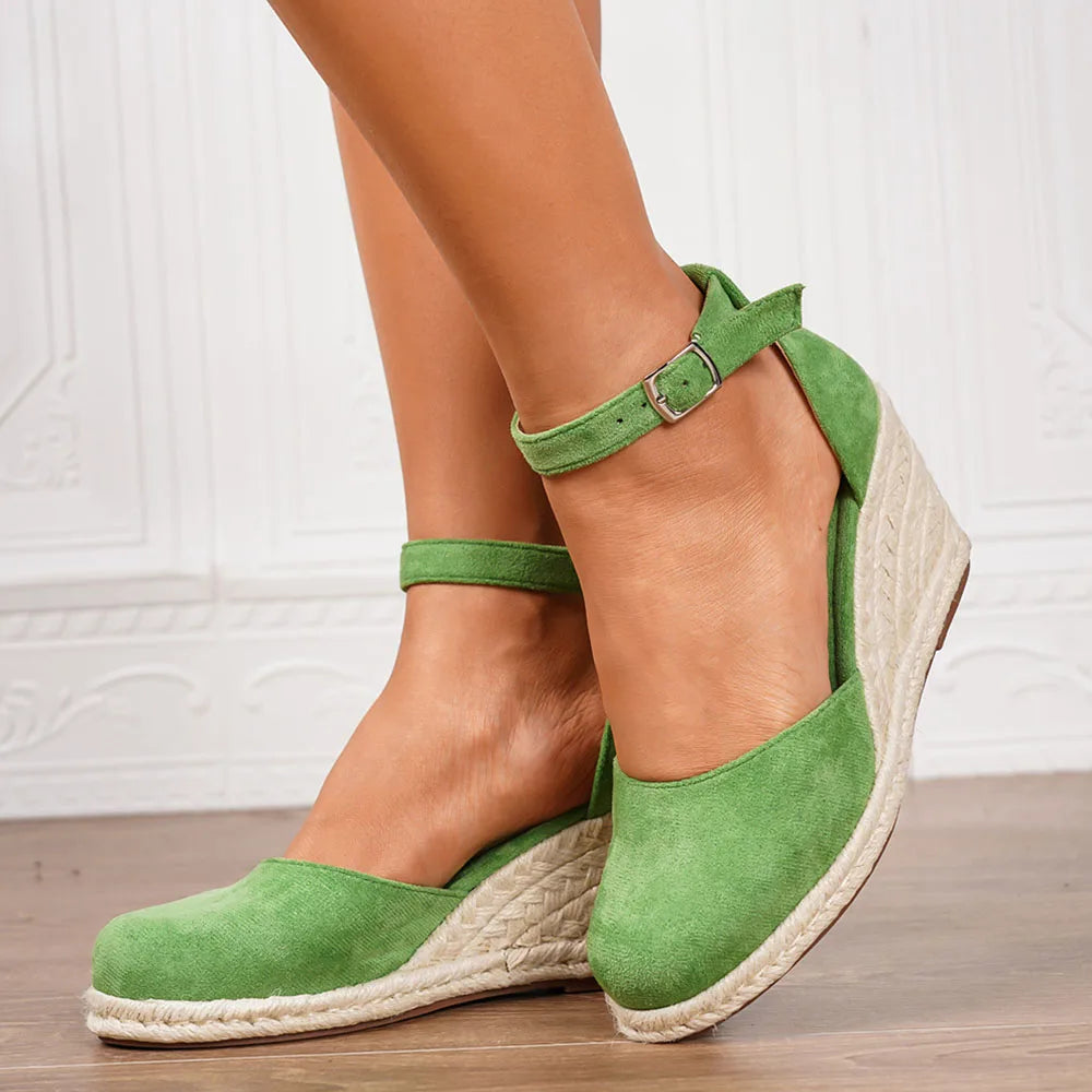 15 Colors Big Size 43 Summer Bohemian Espadrilles Sandals Women Beach Vacation Shoes Comfy Walk High Heels Wedges Sandals