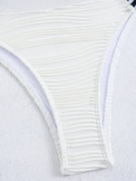 DEKA U Neck Wrinkled Crinkled Bikini Women Swimwear Female Swimsuit Two-pieces Bikini set High Cut Bather Bathing Suit Swim