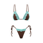 New 3Pcs Crochet Bikini Women Swimsuit Sexy Swimwear Halter Biquini Push Up Swim Suit Strappy Bodysuit Female Bathsuit Beachwear