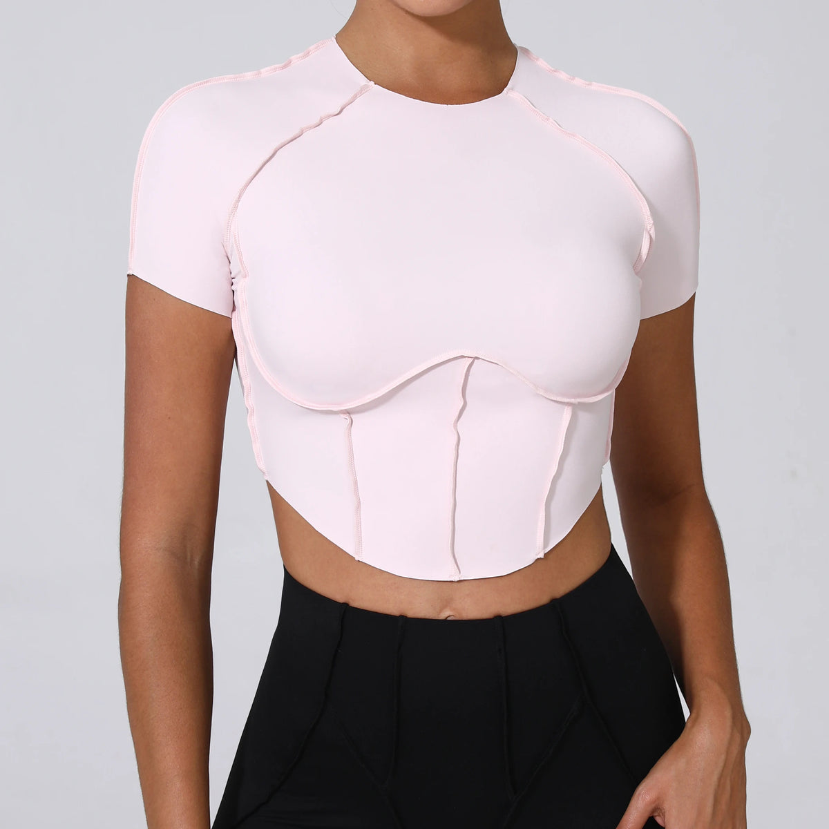 No Padded Women Yoga Sport T Shirts Fitness Clothes Short Sleeve Yoga Shirt Gym Top Running Active Wear Sport Tops