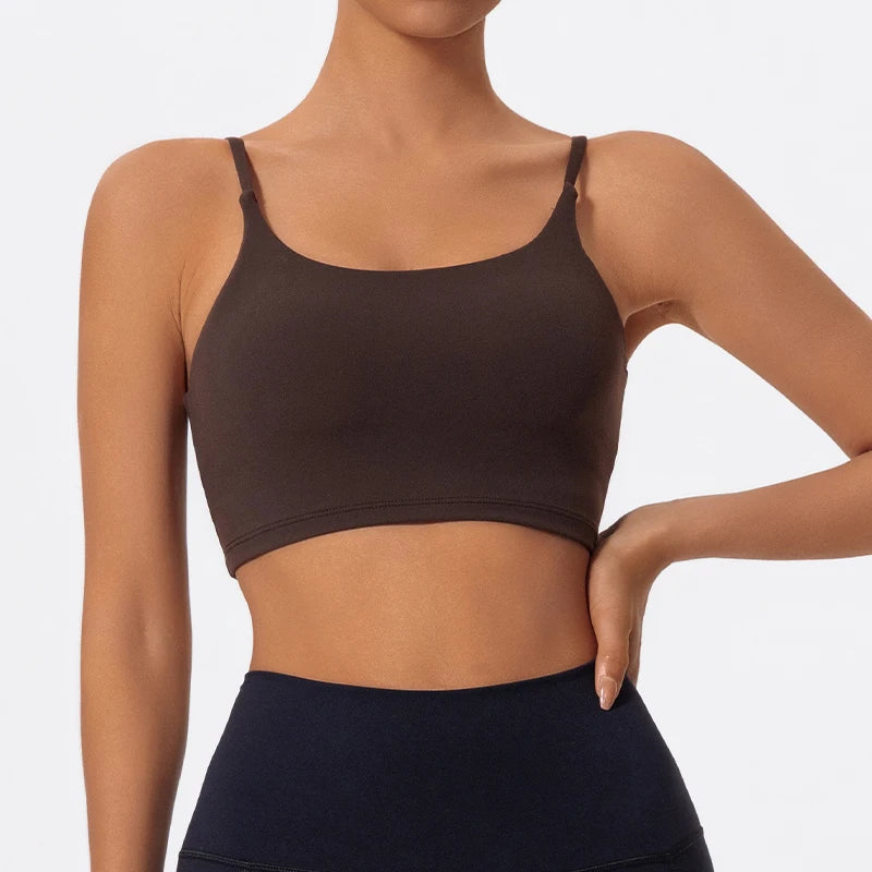 Hearuisavy Summer Ultra-Soft Fabrics Sports Bra Gym Top Women Push Up Workout Quick-Dry Yoga Top Sportswear Fitness Underwear