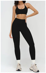 2 Pieces Sportswear Women Yoga Set Gym Clothes Fitness Set Outfit Outdoor Long-Sleeved Shirt Tracksuits Sports Bra Gym Leggings