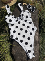 2026 Polka Dot U Neck Women Swimwear One Piece Swimsuit Female Monokini Bather High Leg Cut Bathing Suit Swim Beachwear Bodysuit