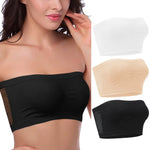Women’s Strapless Seamless Tube Top Bra Anti-Slip Wireless Bandeau for Summer Outfit
