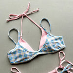2026 New Summer Women's 2 Pieces Suit Swimwear Sexy Strappy Halter Lace-up Swimsuit Backless Low Waist Push Up Bikini Beachwear
