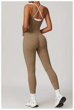 Yoga Jumpsuit Fake two color contrast halter sport jumps Women Push Up Gym Fitness Overalls Sport Outfit Sportswear Clothes 8843