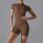 Yoga suit women jumpsuit One-Piece Suit short sleeved shorts Gym Push Up Workout Clothes Fitness Bodysuit Sportswear Tracksuit
