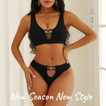 Sexy seamless underwear set push-up bra vest sports breathable push-up set