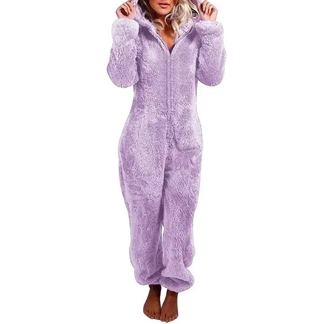Mode Sourire Vêtements De Nuit Ensemble Plus La Taille Capuche Ensembles Pyjamas pour Femmes Adultes pour Hiver plus size onesie