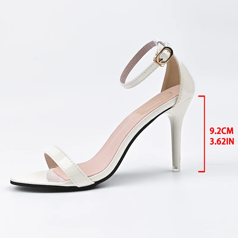Sexy Stiletto Heel Gold Sandals Women 2026 Summer Super High Heeled Sandals Woman Pointed Toe Ankle Buckle Party Shoes Ladies 41