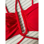 Sexy 3D Flower Wrinkled Female Swimsuit High Waist Bikini Women Swimwear Two-pieces Bikini set Bather Bathing Suit Swim Y4939