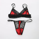 European and American men's sexy lace bra and panties temptation suit transvestite suit
