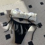 DEKA Women Halter Push Up Thong Swimwear Lace-up SwimsuitFemale Bathing Suit