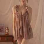 Toucheart Sexy Suspender Nightgown Woman Transparent Lingerie Sex Crotchless Backless Open Bra Body Dress Mesh Erotic Costumes