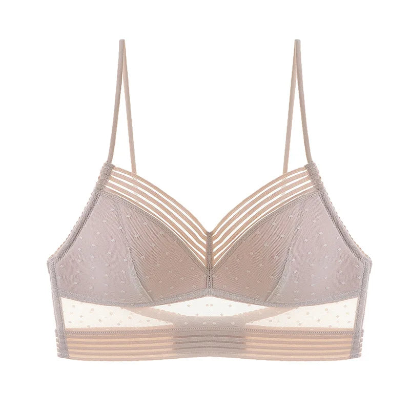 Sexy Backless Bra U-Shaped Beautiful Back Sling Underwear for Women Thin Section Seamless Brassiere Small Chest Gathered Bras