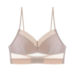 Sexy Backless Bra U-Shaped Beautiful Back Sling Underwear for Women Thin Section Seamless Brassiere Small Chest Gathered Bras