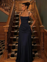 FDYOUI Fashion Sleeveless High Waist Tunics Long Maxi Dress Party Gowns Women Chic Backless Lace-up Folds Slim Evening Dresses