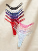 10 Pack Solid Floral Lace Women Panties Sexy Hollow Out Adjustable Lace Thong Underwear