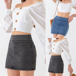 Sexy Hip Mini Denim Skirt High Elastic Slimming Jean Skirt Summer Jeans Harajuku Streetwear Sexy Hot Girl Casual A-Line Skirts