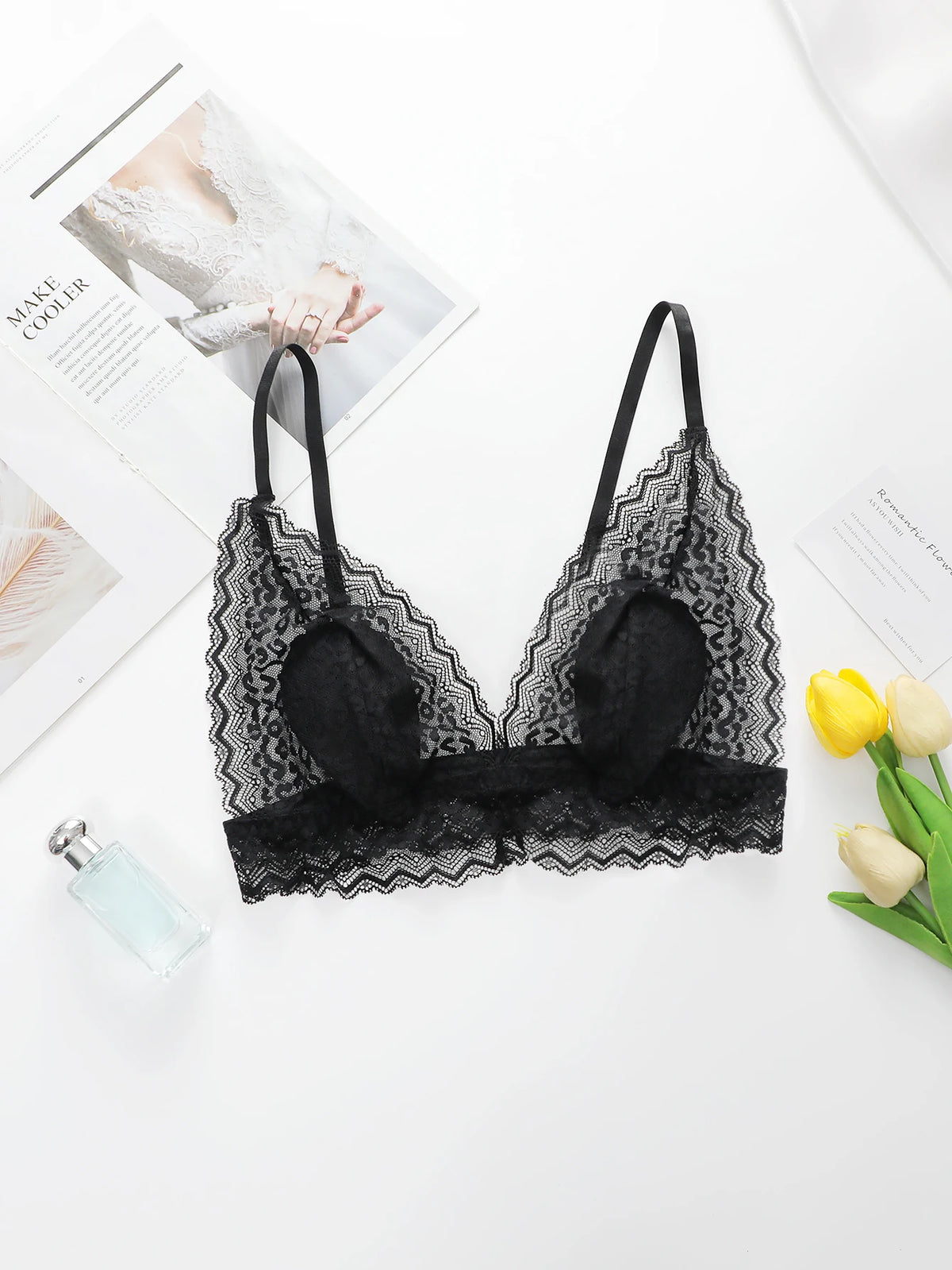 Sexy Lace Deep V Bralette for Women Casual Beach Wear bra Y2K Aesthetic Crop TopSummer Vacation Outfit Lingerie bra A2375