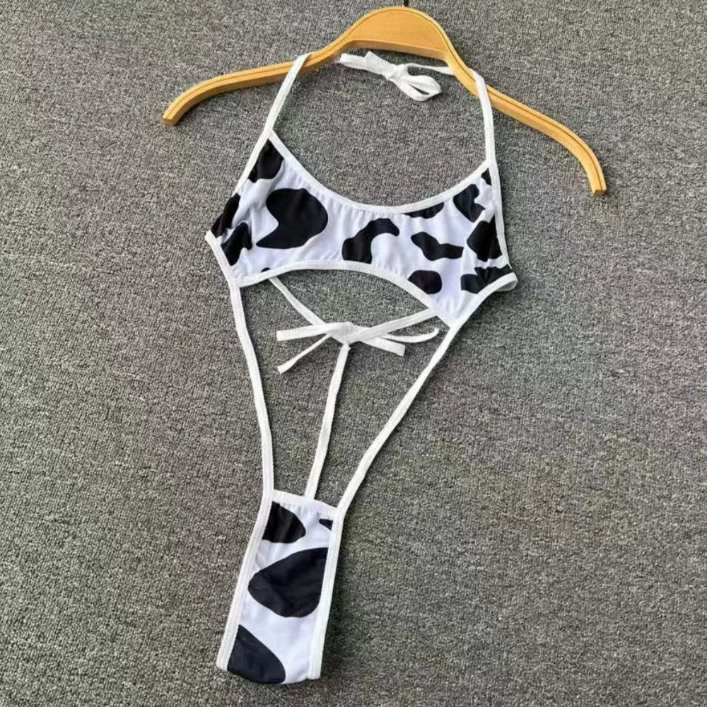 Women Cute Micro Bikini Bra Lingerie Three-Point Bodysuit Temptation Underwear Set Nightwear Swimwear Erotic Costumes