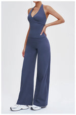 Wide-leg Pants Women Bell-bottoms High Waist Yoga Pants Workout Gym Leggings Naked Feel Pilates Running Cycling Sports Trousers