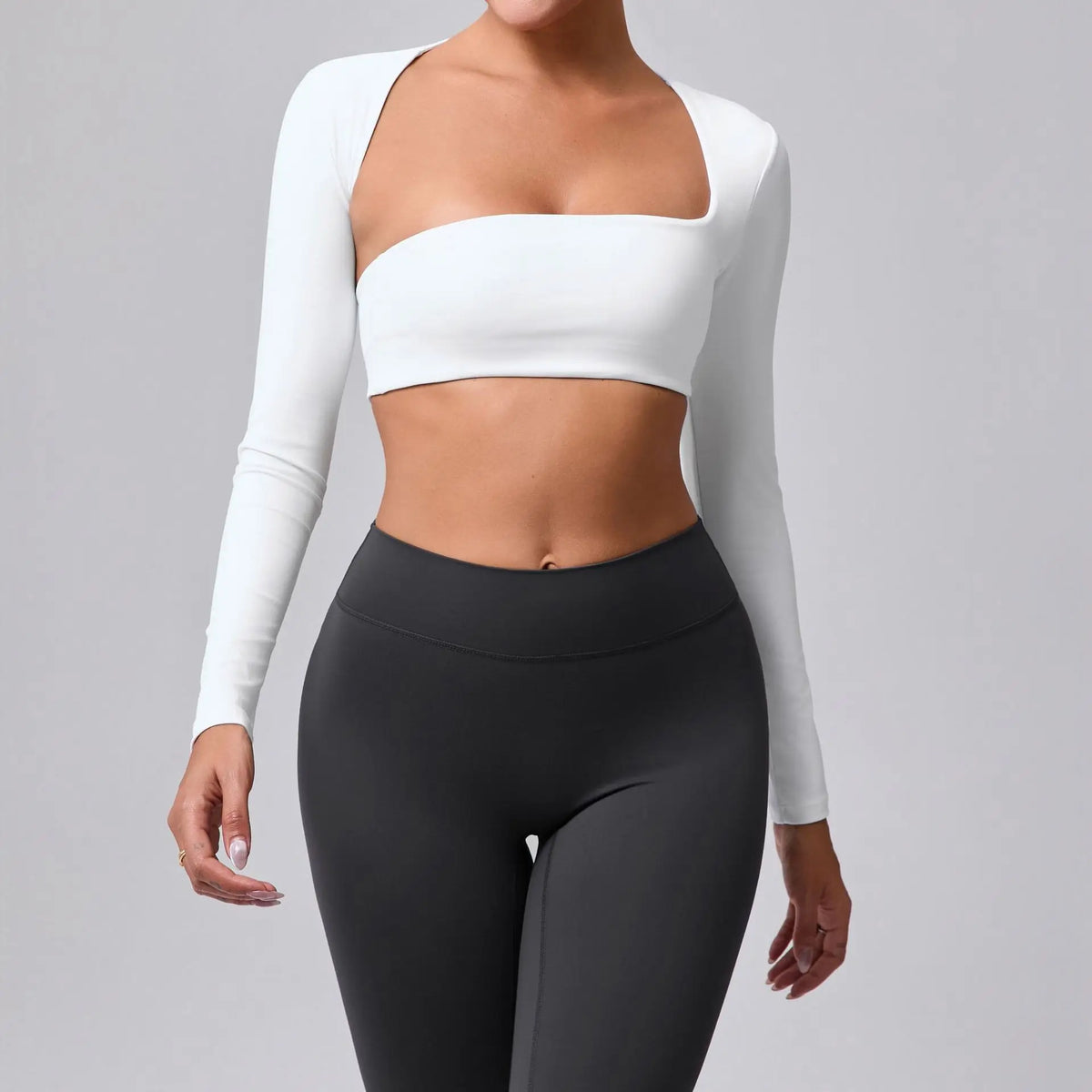 Women's Brushed Long Sleeve Yoga T-shirt Lightweight Quick-Dry Sports Tunic for Outdoor Running, Fitness & Multi-Sport