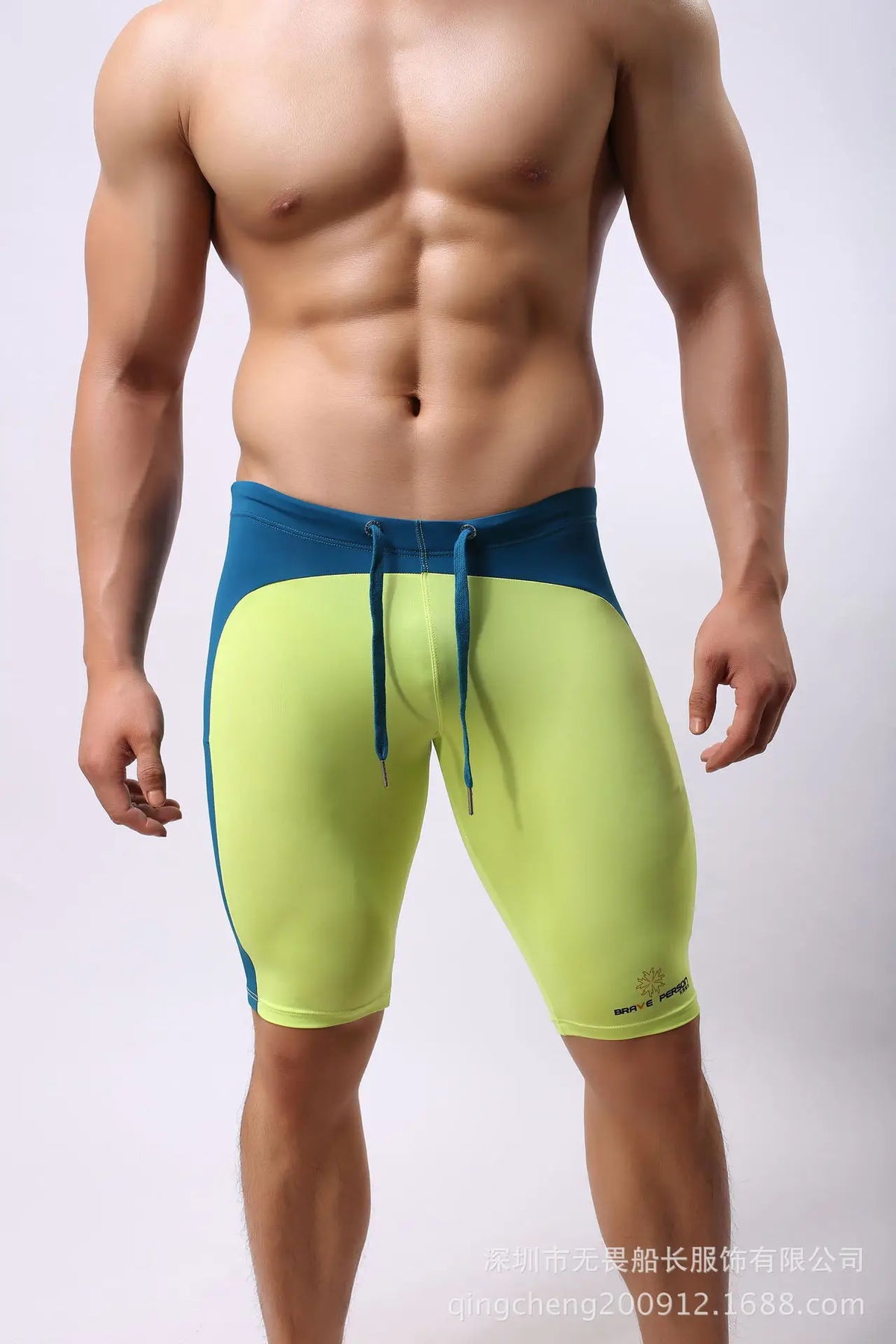 Men's Swimming Trunks Fitness Shorts Casaul Beach Vaction Style For Man Color Blocked Drawstring Elastic Waist Beach Shorts KD14