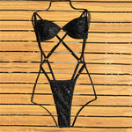 Pink Sequin Shiny Micro Bikini Swimwear Sexy One Piece Swimsuit Woman 2026 String Backless Bathing Swimming Suit Wear Monokini