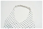 New Summer Women White Polka Dot Print Yoga Sets Hanging Neck Slim Sport Vest High Waist Mid Pants Gym Two-piece Workout Clothes