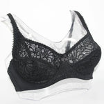 Womens Lace Bras Transparent Underwire Bra Sexy Lingerie Underwear Perspective Plus Size Bralette Large Cup 34-44 B C D DD E F