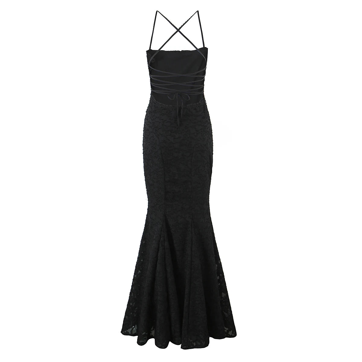 Backless Lace Up Trumpet White Party Dress Vestidos Para Mujer Sexy New in Long Dresses 2025 Spring Summer Elegant Sundress
